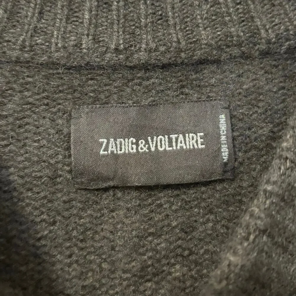Zadig & Voltaire Green 100% Cashmere Malta Knit Sweater Size XS - Picture 6 of 9